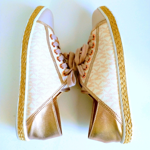 MICHAEL KORS Rose Gold Kristy Slide Sneakers - Picture 6 of 13